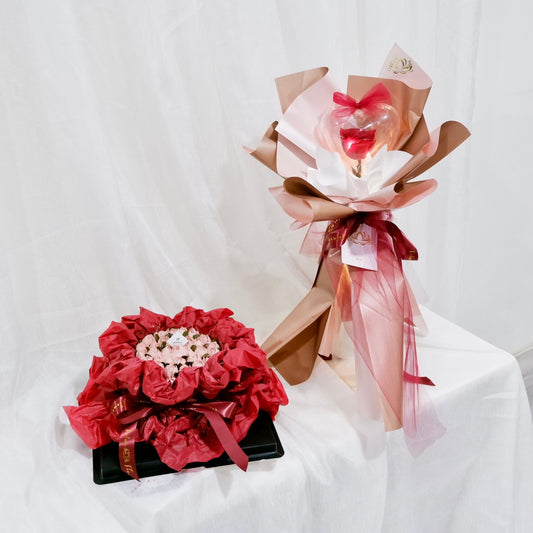 Timeless Cupid - Bouquet Cake Bundle